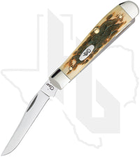 W.R. Case Mini Trapper 00013 - Amber Bone, Peach Seed Jig (6207 SS)