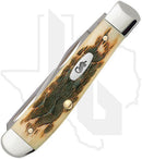 W.R. Case Mini Trapper 00013 - Amber Bone, Peach Seed Jig (6207 SS)