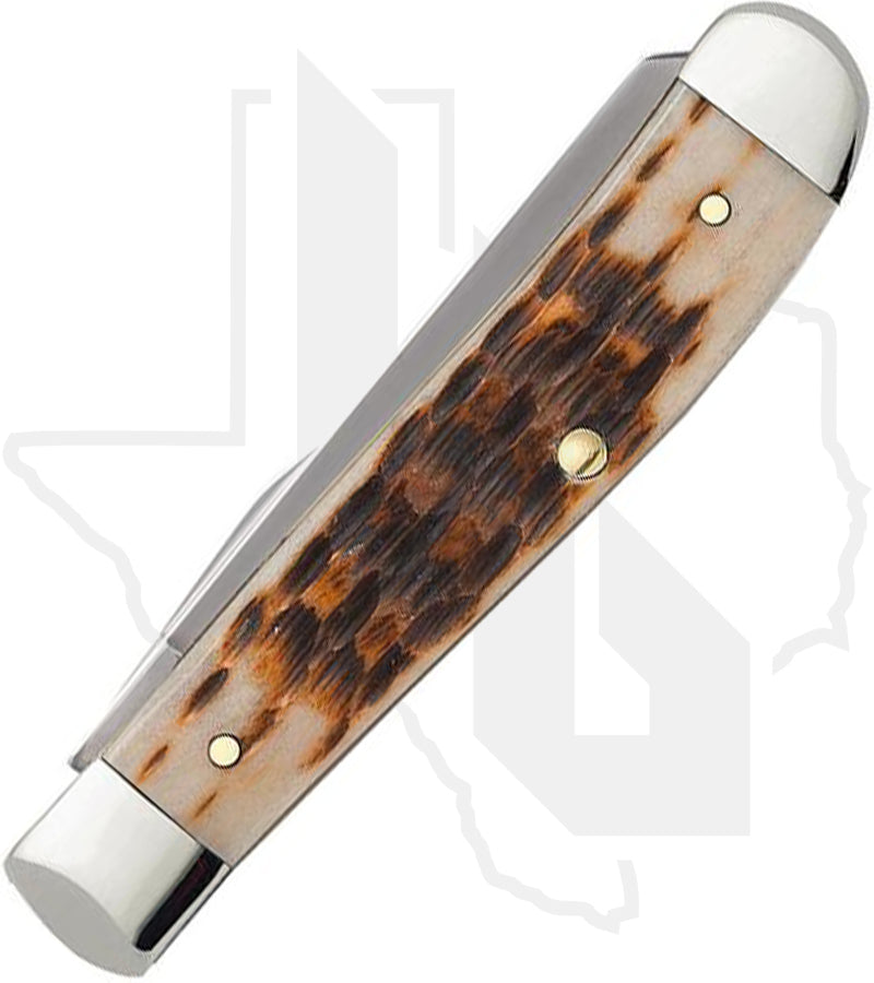 W.R. Case Mini Trapper 00013 - Amber Bone, Peach Seed Jig (6207 SS)