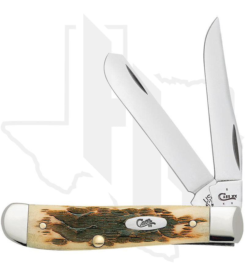 W.R. Case Mini Trapper 00013 - Amber Bone, Peach Seed Jig (6207 SS)