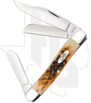 W.R. Case Stockman 00128 - Amber Bone, Peach Seed Jig (6347 SS)