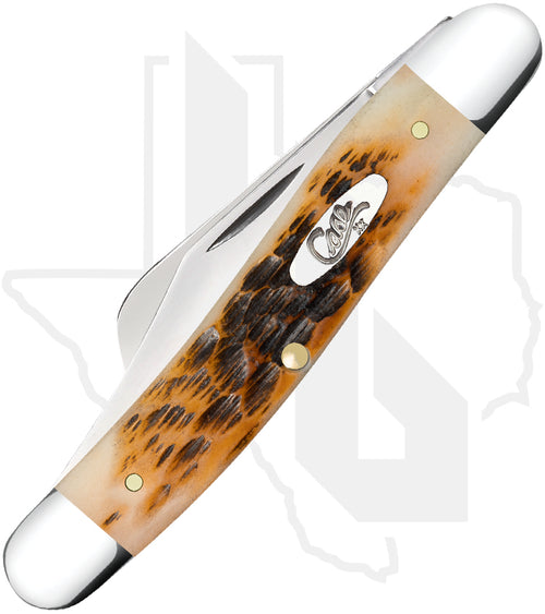 W.R. Case Stockman 00128 - Amber Bone, Peach Seed Jig (6347 SS)