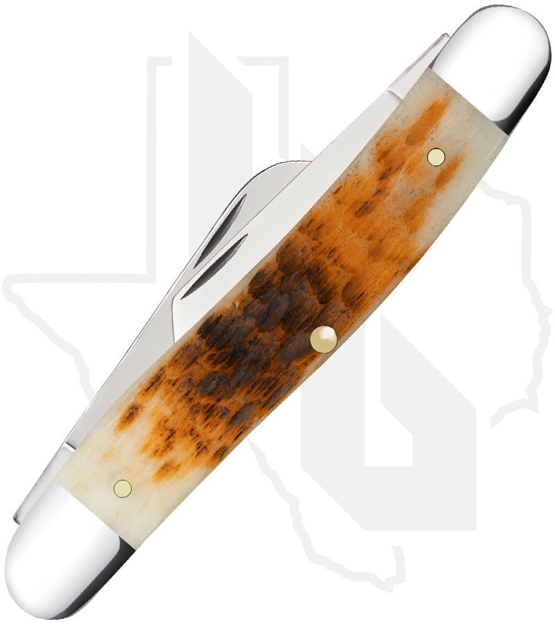 W.R. Case Stockman 00128 - Amber Bone, Peach Seed Jig (6347 SS)