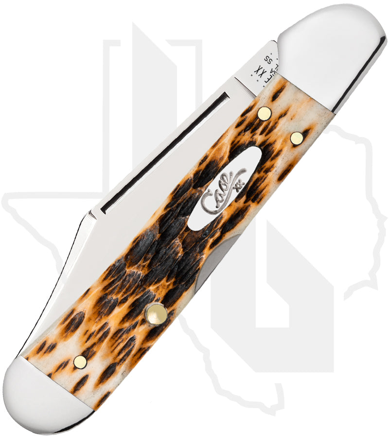 W.R. Case Mini CopperLock 00133 - Amber Bone, Peach Seed Jig (61749L SS)