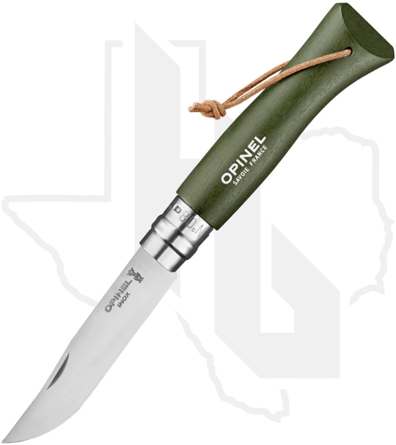 Opinel No.8 001703 - Stainless Steel, Forest Green