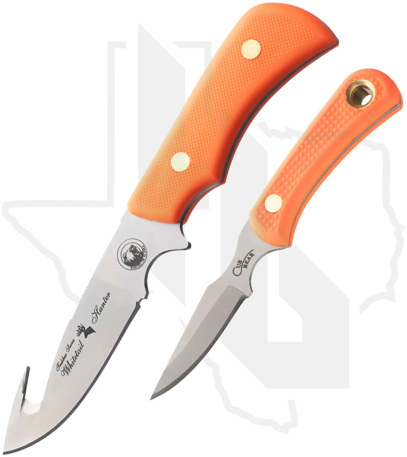 Knives of Alaska Trekker Whitetail/Cub Bear Combo 00202FG - Orange Suregrip