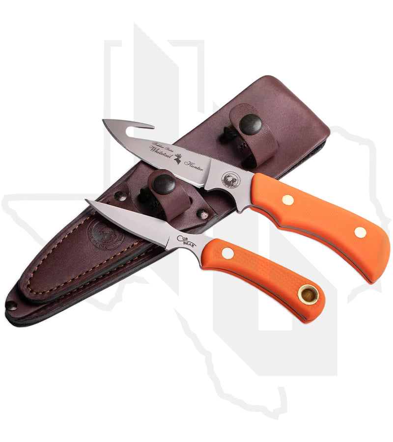 Knives of Alaska Trekker Whitetail/Cub Bear Combo 00202FG - Orange Suregrip