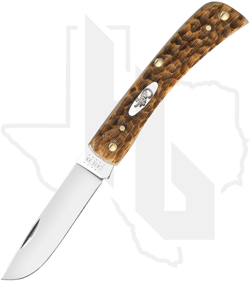 W.R. Case Sod Buster Jr 00245 - Amber Bone, Peach Seed Jig (6137 SS)