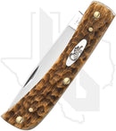 W.R. Case Sod Buster Jr 00245 - Amber Bone, Peach Seed Jig (6137 SS)