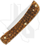 W.R. Case Sod Buster Jr 00245 - Amber Bone, Peach Seed Jig (6137 SS)