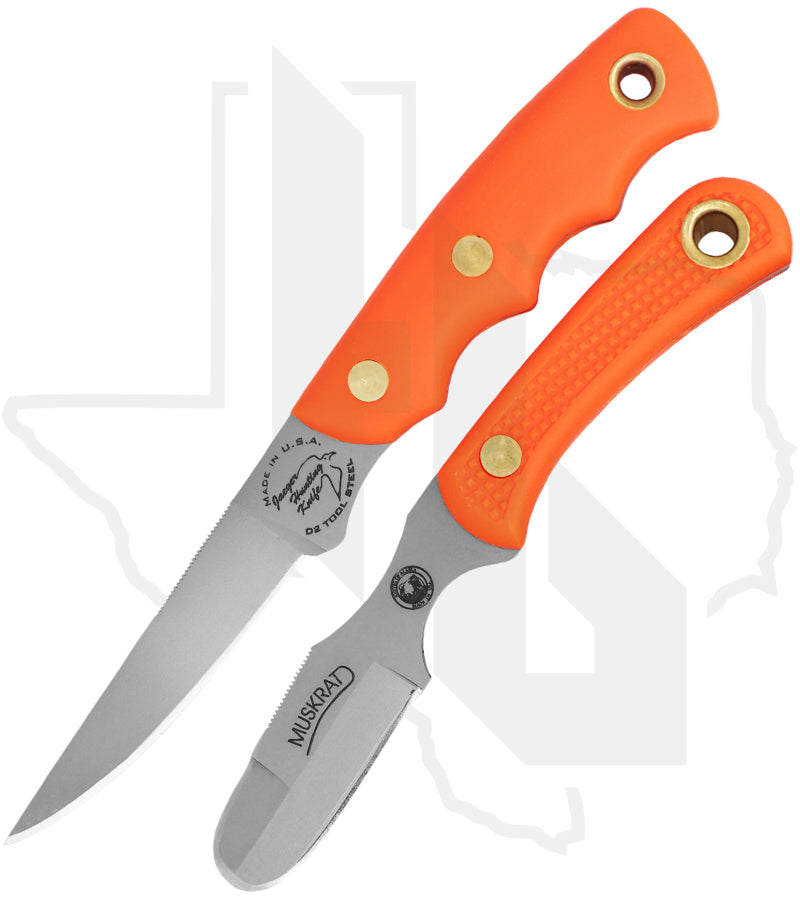 Knives of Alaska Jaeger/Muskrat Combo 00258FG - Orange Suregrip