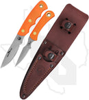 Knives of Alaska Alpha Wolf/Cub Bear Combo 00360FG - Orange Suregrip