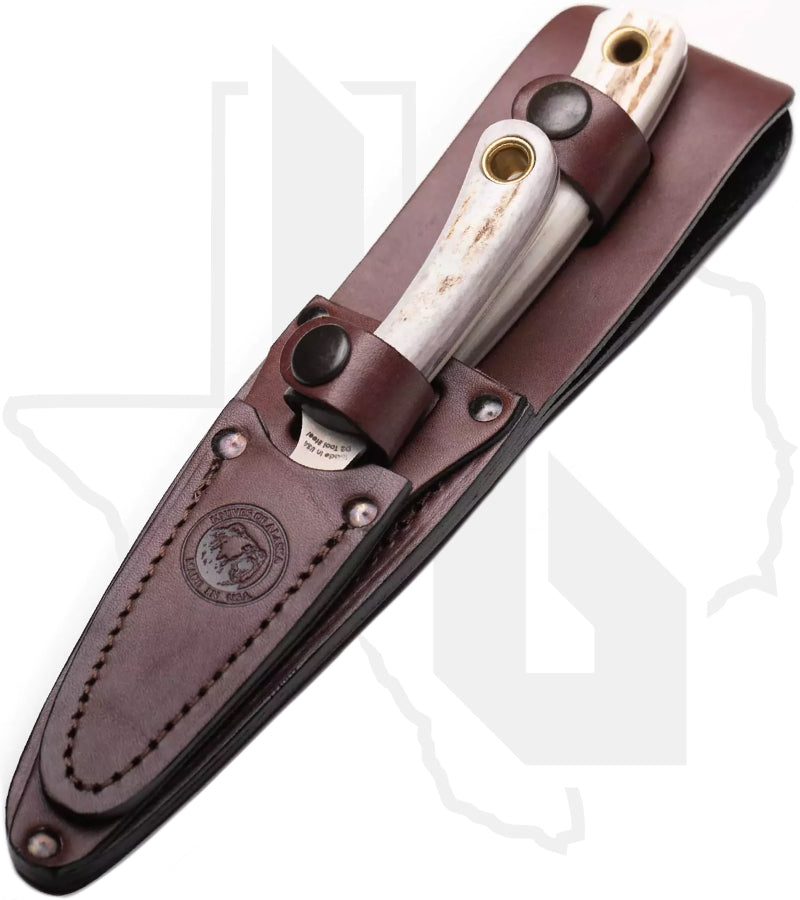 Knives of Alaska Alpha Wolf/Cub Bear Combo 00373FG - Stag