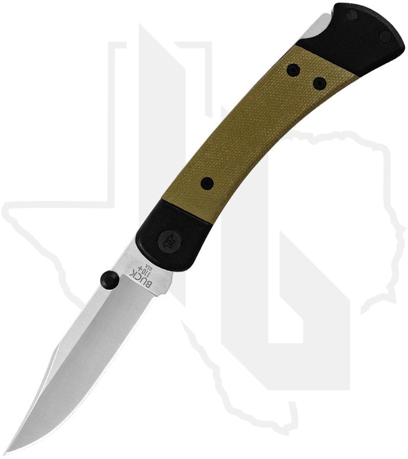 Buck 110 Folding Hunter Sport 0110GRS5 - OD Green Micarta