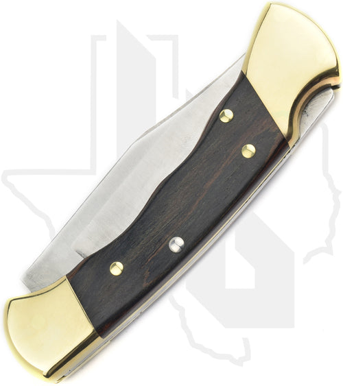 Buck 112 Ranger 0112BRSFG - Finger Grooves, Ebony, Brass