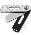 Boker Plus Ovalmoon Swivel 01BO498 - Silver & Black Textured Aluminum
