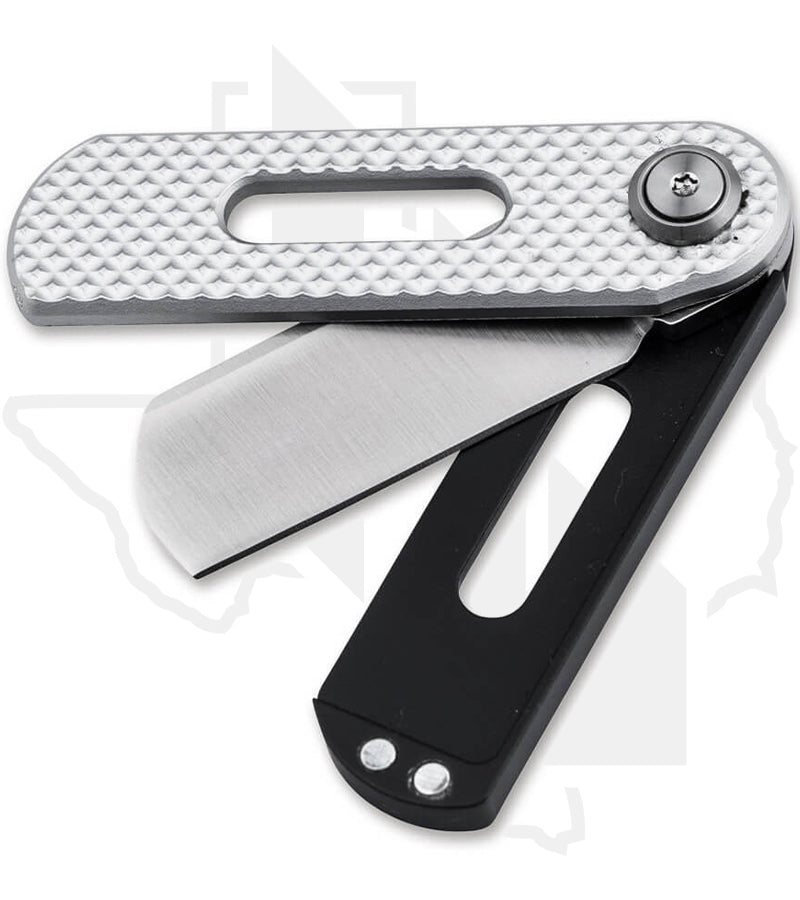 Boker Plus Ovalmoon Swivel 01BO498 - Silver & Black Textured Aluminum
