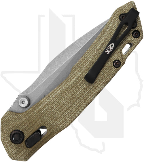Zero Tolerance 0203GRM390 - OD Green Canvas Micarta, Working Finish