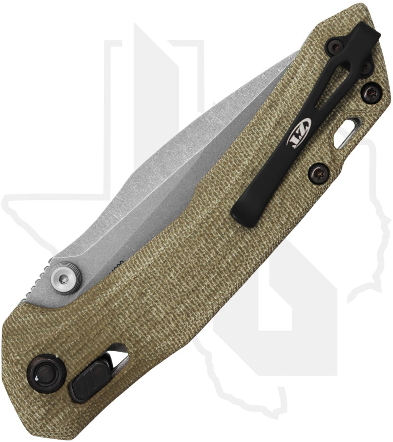 Zero Tolerance 0203GRM390 - OD Green Canvas Micarta, Working Finish
