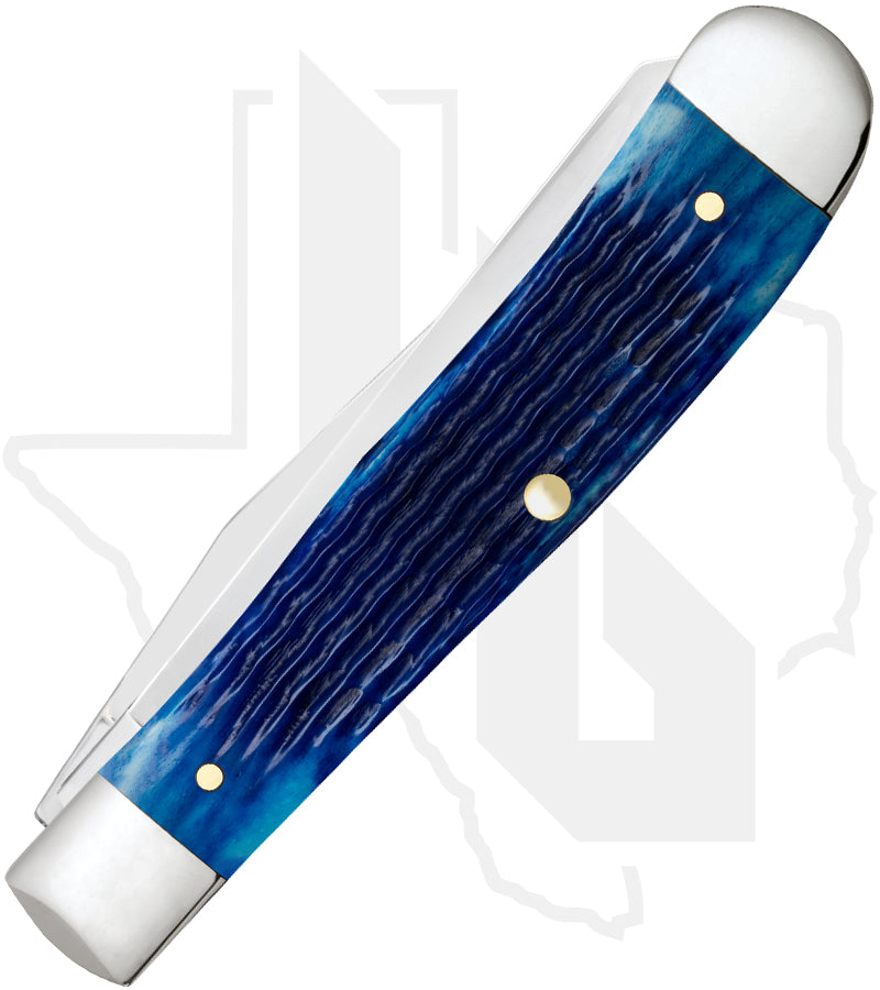 W.R. Case Trapper 02800 - Blue Bone, Rogers Corn Cob Jig (6254 SS)