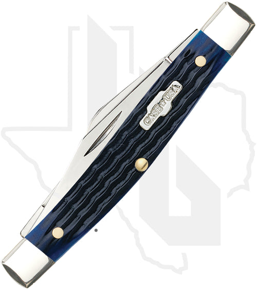 W.R. Case Medium Stockman 02806 - Blue Bone, Rogers Corn Cob Jig (6344 SS)