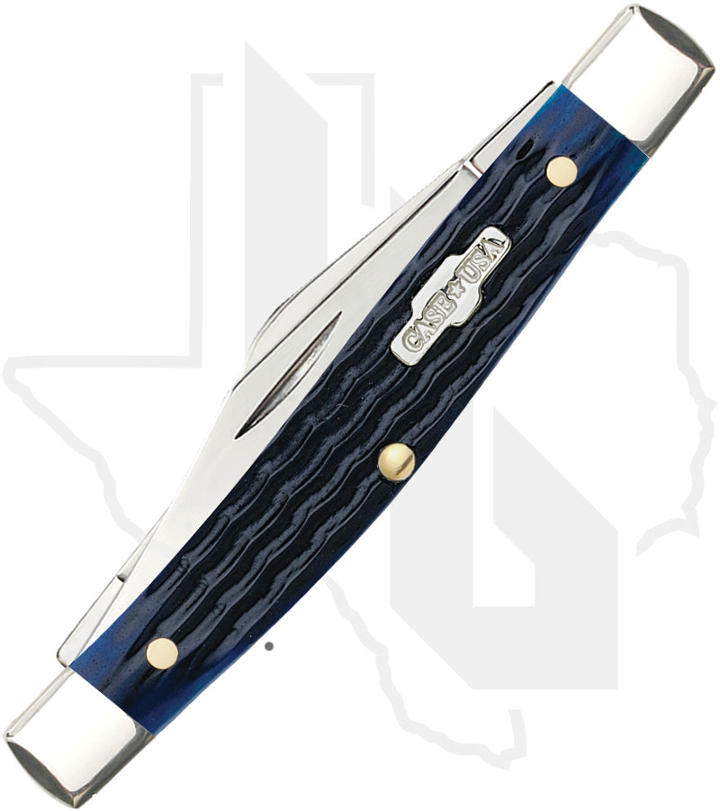 W.R. Case Medium Stockman 02806 - Blue Bone, Rogers Corn Cob Jig (6344 SS)