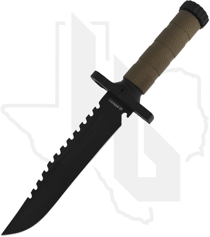 Boker Magnum M-Spec Survival Knife 02SC005 - Olive Green FRN, Black