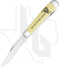 W.R. Case Trapper 06089 - Yellow Synthetic, Smooth, Dont Tread on Me (3254 SS)