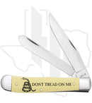 W.R. Case Trapper 06089 - Yellow Synthetic, Smooth, Dont Tread on Me (3254 SS)