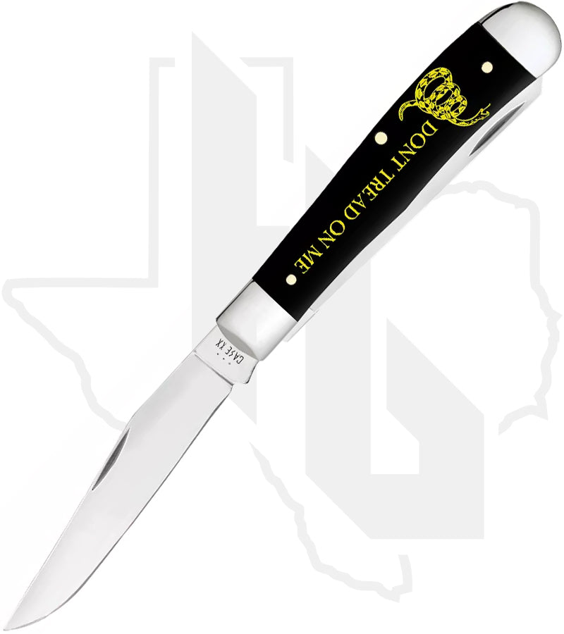 W.R. Case Trapper 06090 - Black Synthetic, Smooth, Dont Tread on Me (2254 SS)
