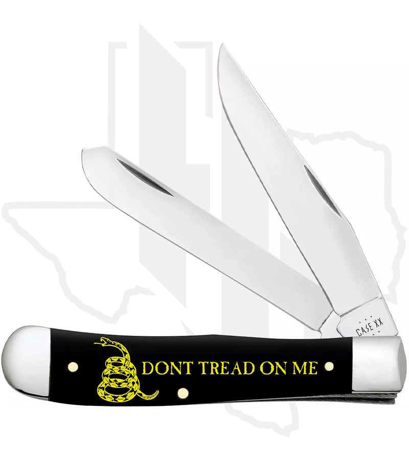 W.R. Case Trapper 06090 - Black Synthetic, Smooth, Dont Tread on Me (2254 SS)
