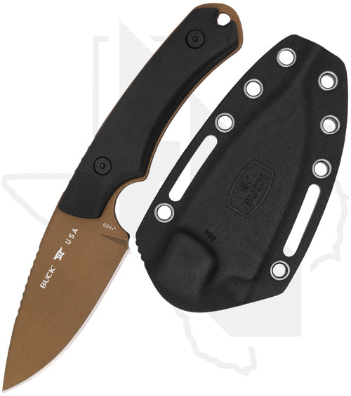 Buck Alpha Hunter Backcountry 0664BKS1 - Black Veraflex Rubber and GFN, Bronze Cerakote