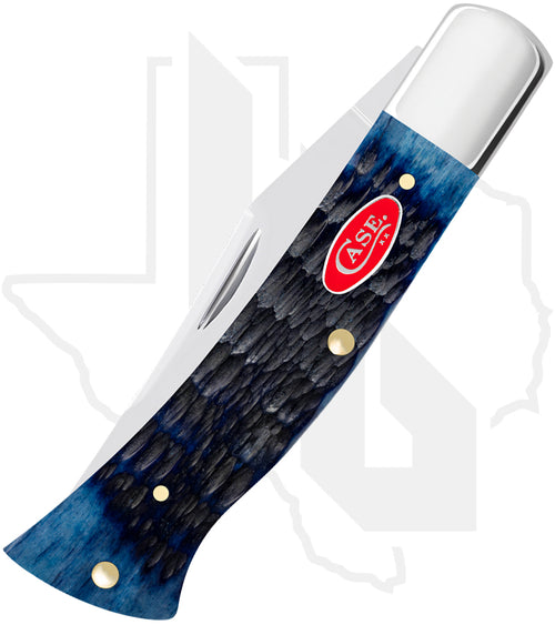 W.R. Case Axe Handle 06888 - Navy Blue Bone, Rogers Jig (BR61135 SS)