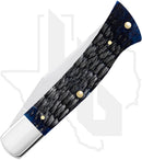 W.R. Case Axe Handle 06888 - Navy Blue Bone, Rogers Jig (BR61135 SS)