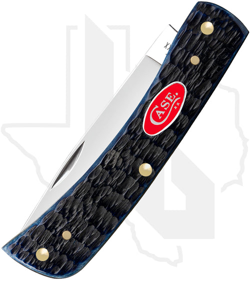 W.R. Case Sod Buster Jr 06890 - Navy Blue Bone, Rogers Jig (6137 SS)