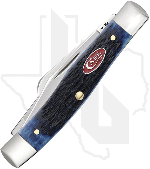 W.R. Case Medium Stockman 07049 - Navy Blue Bone, Rogers Jig (63032 SS)