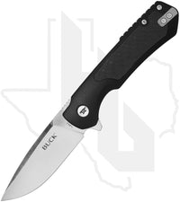 Buck Stinger 0714BKS - Black Aluminum w/ Carbon Fiber Inlay, Black Stonewashed Stainless Steel