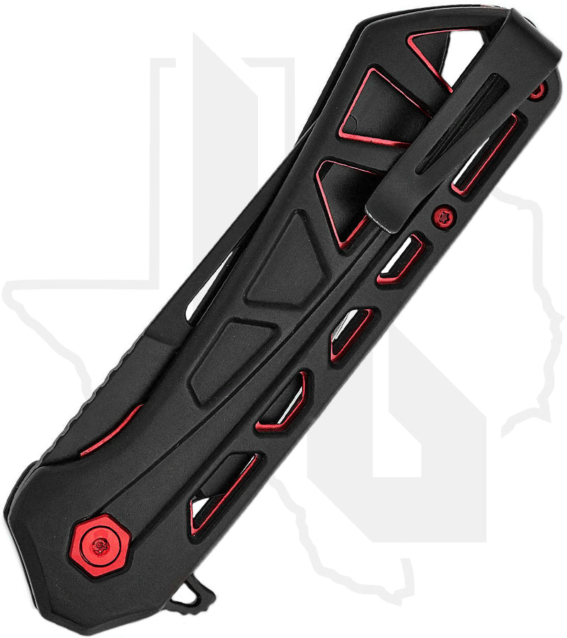 Buck Trace Ops 0811BKS - Black/Red Aluminum