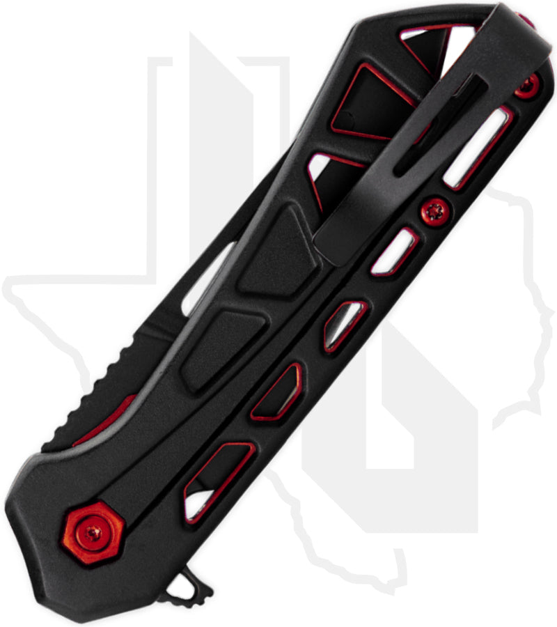 Buck Mini Trace Ops 0813BKS - Black/Red Aluminum