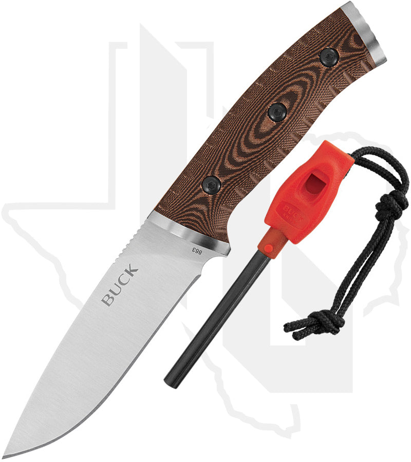 Buck Large Selkirk 0863BRS - Brown/Black Micarta