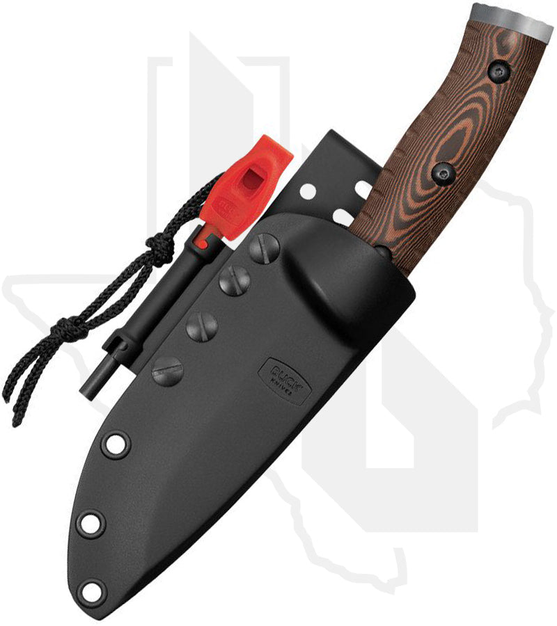 Buck Large Selkirk 0863BRS - Brown/Black Micarta
