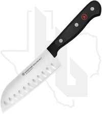 Wusthof Gourmet 5 in. Santoku 1025046014 - Black, Hollow Edge