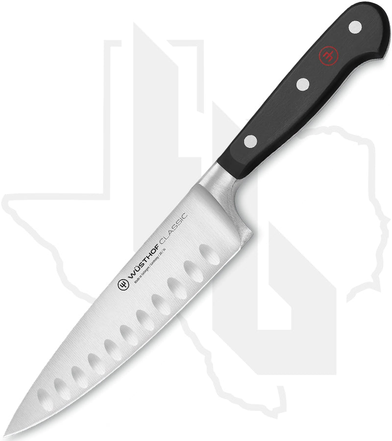 Wusthof Classic 6 in. Chef's Knife 1040100216 - Black, Hollow Edge