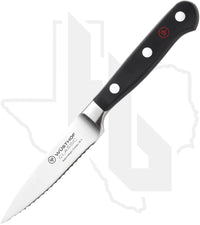 Wusthof Classic 3.5 in. Serrated Paring Knife 1040100609 - Black
