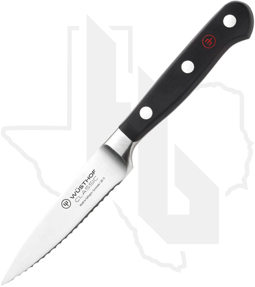 Wusthof Classic 3.5 in. Serrated Paring Knife 1040100609 - Black