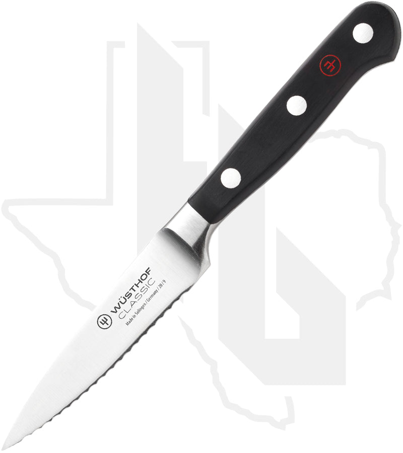 Wusthof Classic 3.5 in. Serrated Paring Knife 1040100609 - Black