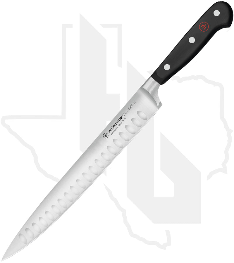 Wusthof Classic 9 in. Carving Knife 1040100823 - Black, Hollow Edge