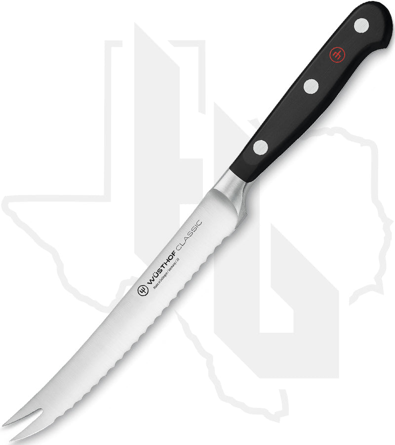 Wusthof Classic 5 in. Tomato Knife 1040101914 - Black