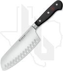 Wusthof Classic 7 in. Chai Dao Knife 1040135617 - Black, Hollow Edge