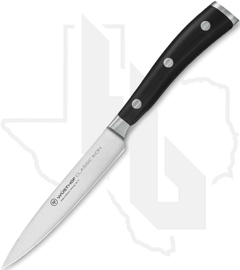 Wusthof Classic Ikon 4.5 in. Utility Knife 1040330412 - Black
